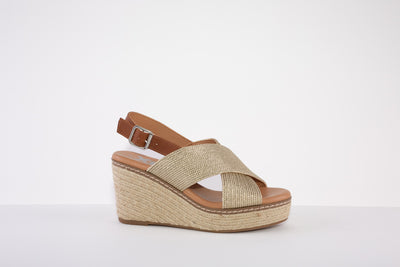 XTI 42366 HIGH WEDGE SANDAL - GOLD