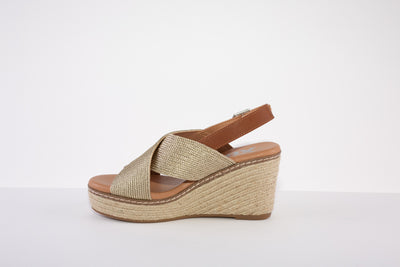 XTI 42366 HIGH WEDGE SANDAL - GOLD