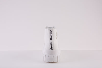 REFRESH - 170114 CHUNKY LACED ANKLE BOOT - WHITE