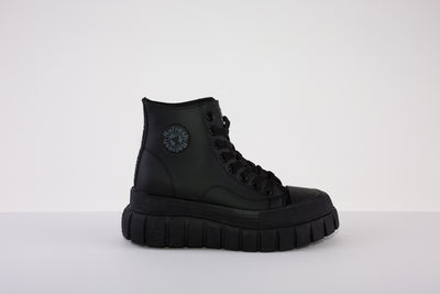 REFRESH 170114 CHUNKY LACED ANKLE BOOT - BLACK
