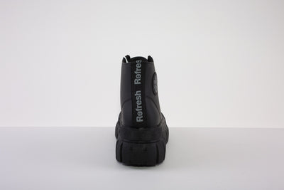 REFRESH 170114 CHUNKY LACED ANKLE BOOT - BLACK