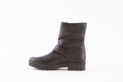 HEAVENLY FEET - NOVA FLAT ANKLE BOOT - BLACK