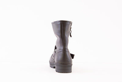 HEAVENLY FEET - NOVA FLAT ANKLE BOOT - BLACK