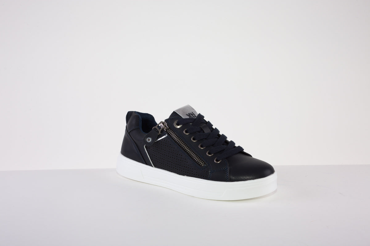 XTI 140040 FLAT LACED SHOE - NAVY