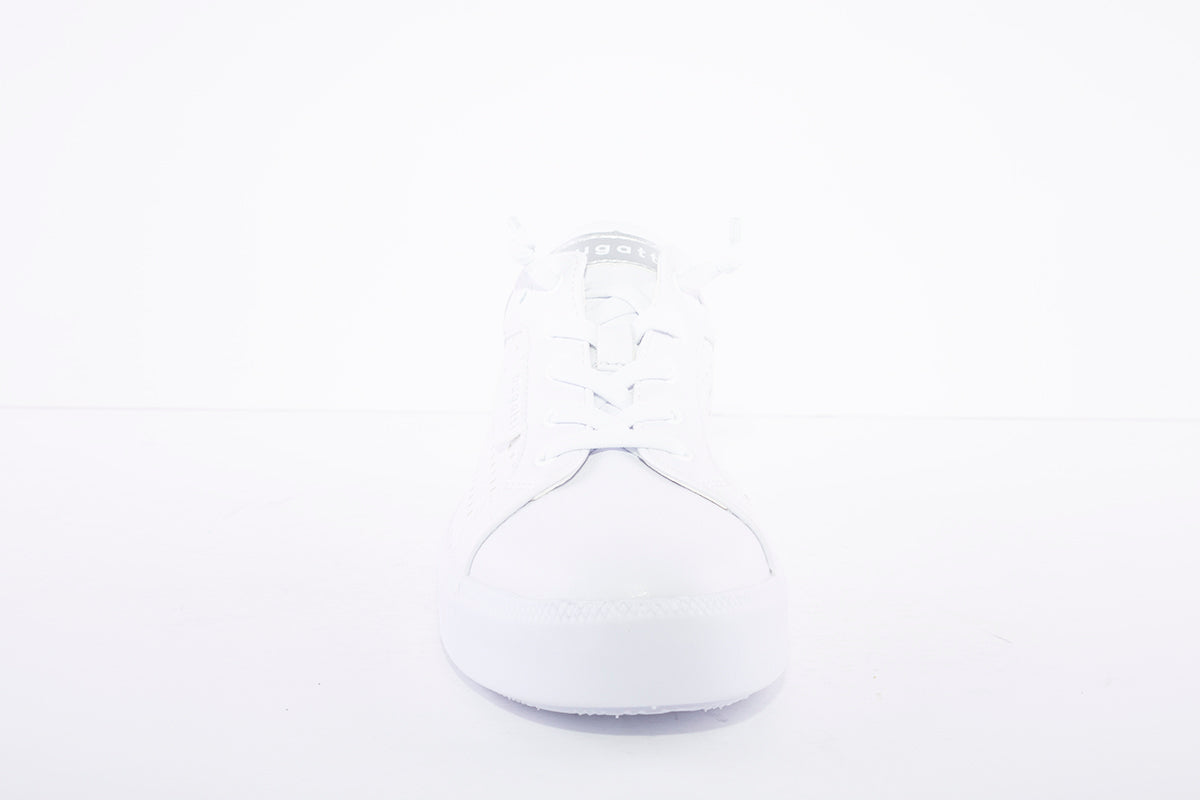 BUGATTI - FLAT LACED FASHION SHOE - WHITE