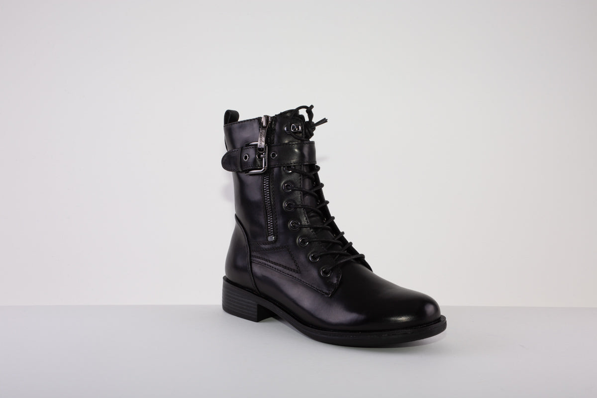 REGARDE LE CEIL JADA 3/4 LENGTH FLAT LACED BOOT - BLACK
