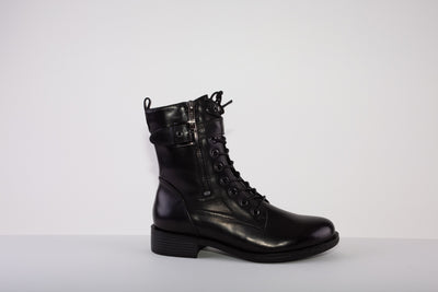 REGARDE LE CEIL JADA 3/4 LENGTH FLAT LACED BOOT - BLACK