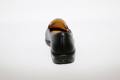 HOTTER - Calypso Black Leather Slip On Shoe