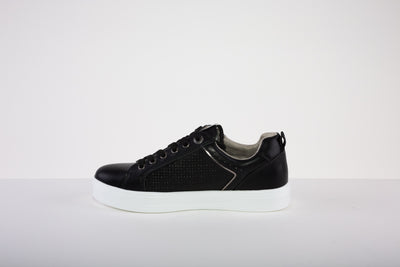 XTI 140040 FLAT LACED SHOE - BLACK