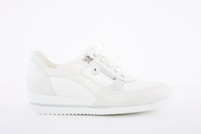WALDLAUFER - HIMONA LACED SHOE - WHITE/SILVER