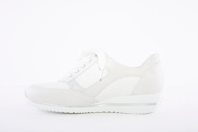 WALDLAUFER - HIMONA LACED SHOE - WHITE/SILVER