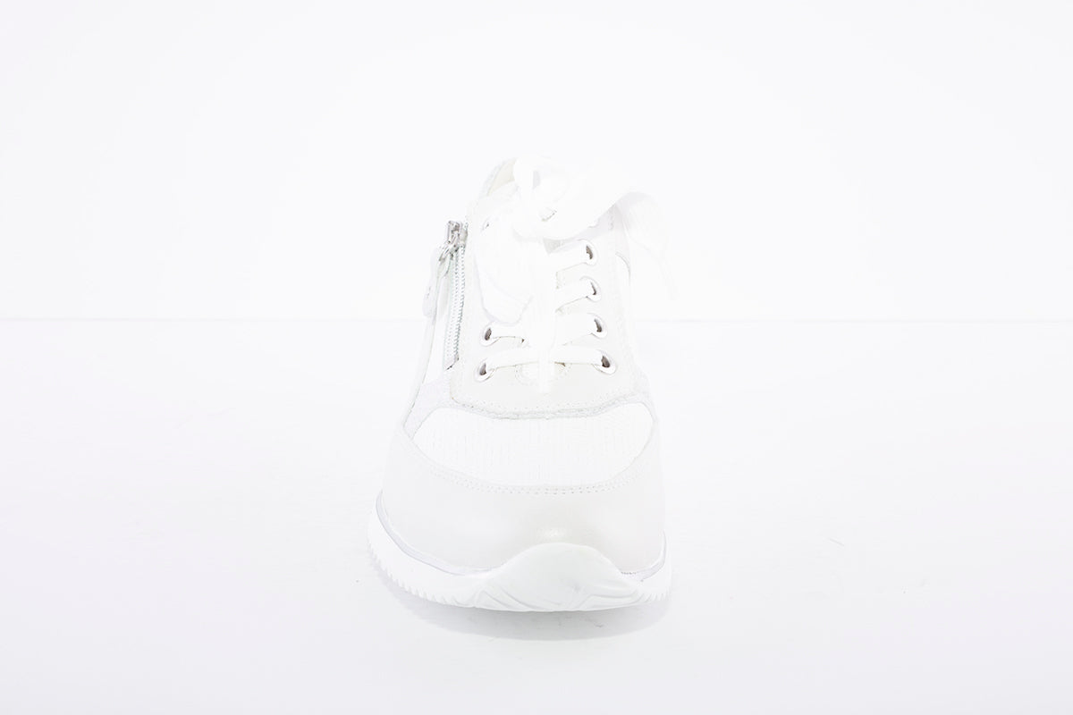 WALDLAUFER - HIMONA LACED SHOE - WHITE/SILVER