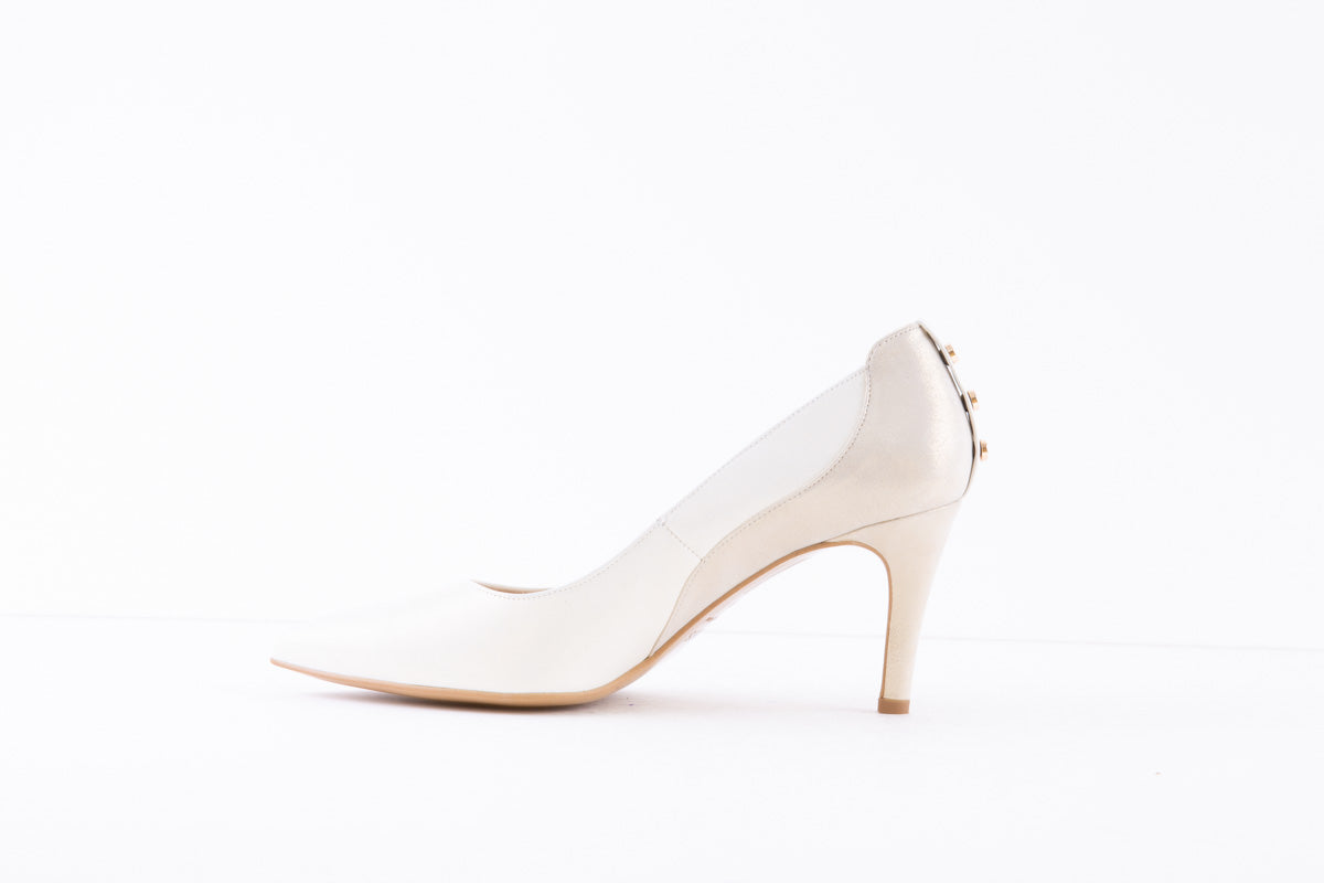 EMIS - 7481/821 DRESSY COURT SHOE - CREAM MULTI