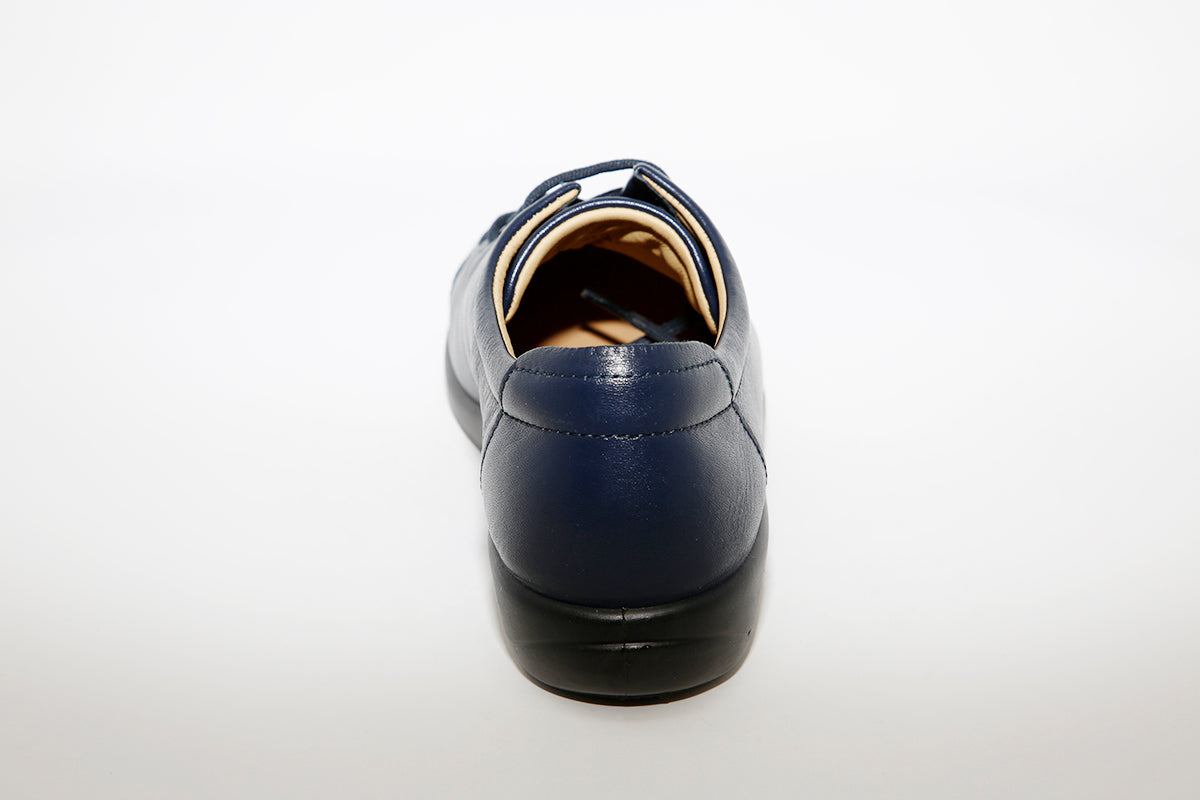 HOTTER Dew Navy Leather Lace Shoe Victor Dwyer Ladies