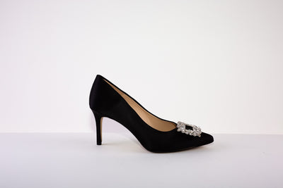 MARIAN 2514 HIGH HEEL DRESSY COURT SHOE - BLACK SATIN