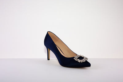 MARIAN 2514HIGH HEEL DRESSY COURT SHOE - NAVY SATIN