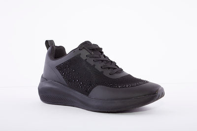 TAMARIS - 23730 LACE UP FASHION TRAINER - BLACK