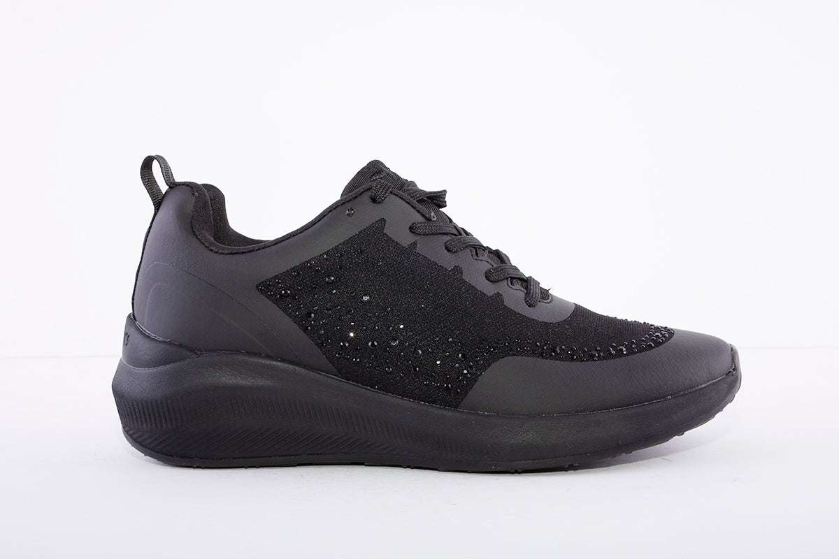 TAMARIS - 23730 LACE UP FASHION TRAINER - BLACK