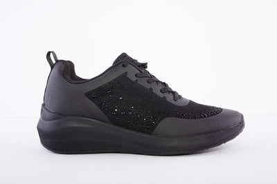 TAMARIS - 23730 LACE UP FASHION TRAINER - BLACK