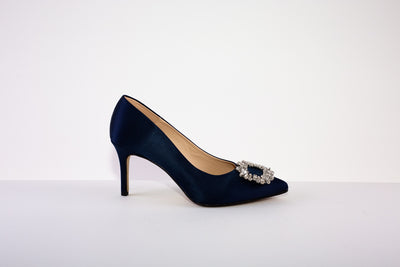 MARIAN 2514HIGH HEEL DRESSY COURT SHOE - NAVY SATIN