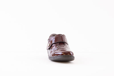 NOTTON - 1061 VELCRO COMFORT SHOE - BURGANDY