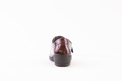 NOTTON - 1061 VELCRO COMFORT SHOE - BURGANDY