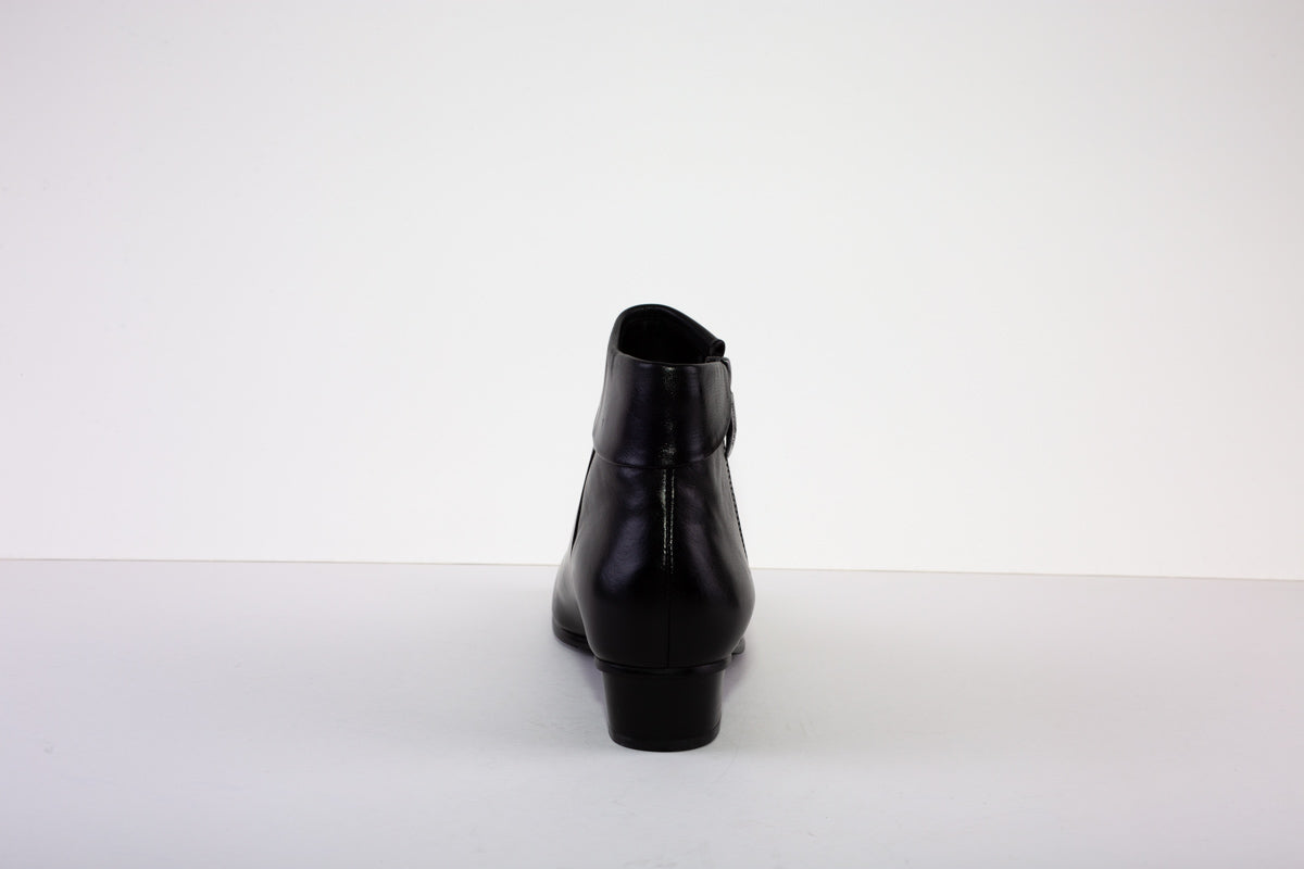 REGARDE LE CIEL STEFANY-03  ANKLE BOOT* - BLACK LEATHER