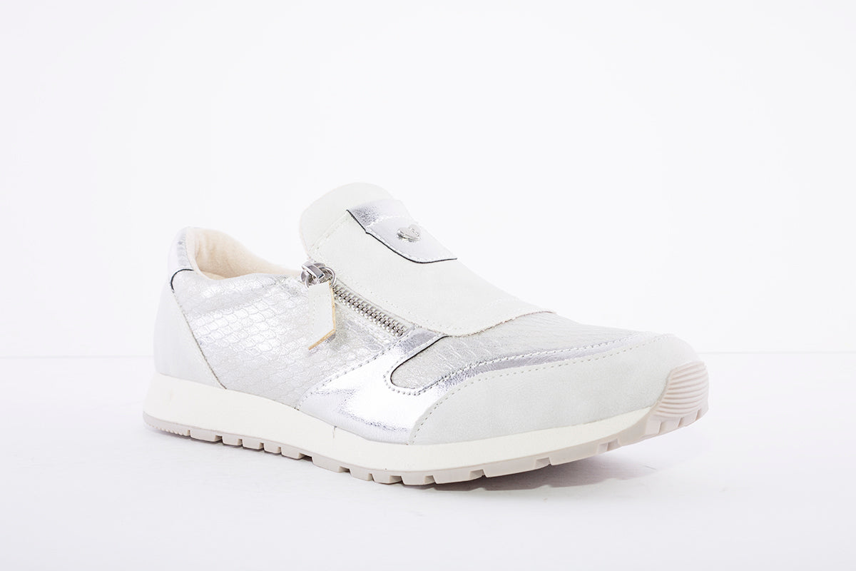 Dizzy Rascal Trainers Susst Women's Dizzy Twin-Zip Fashion Shoes - Silver Casual Trainers wi ...