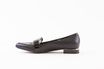 BIOECO 5971  FLAT LOAFER - BLACK MULTI