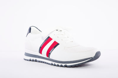 MARCO TOZZI - LACED FASHION TRAINER - WHITE COMBI