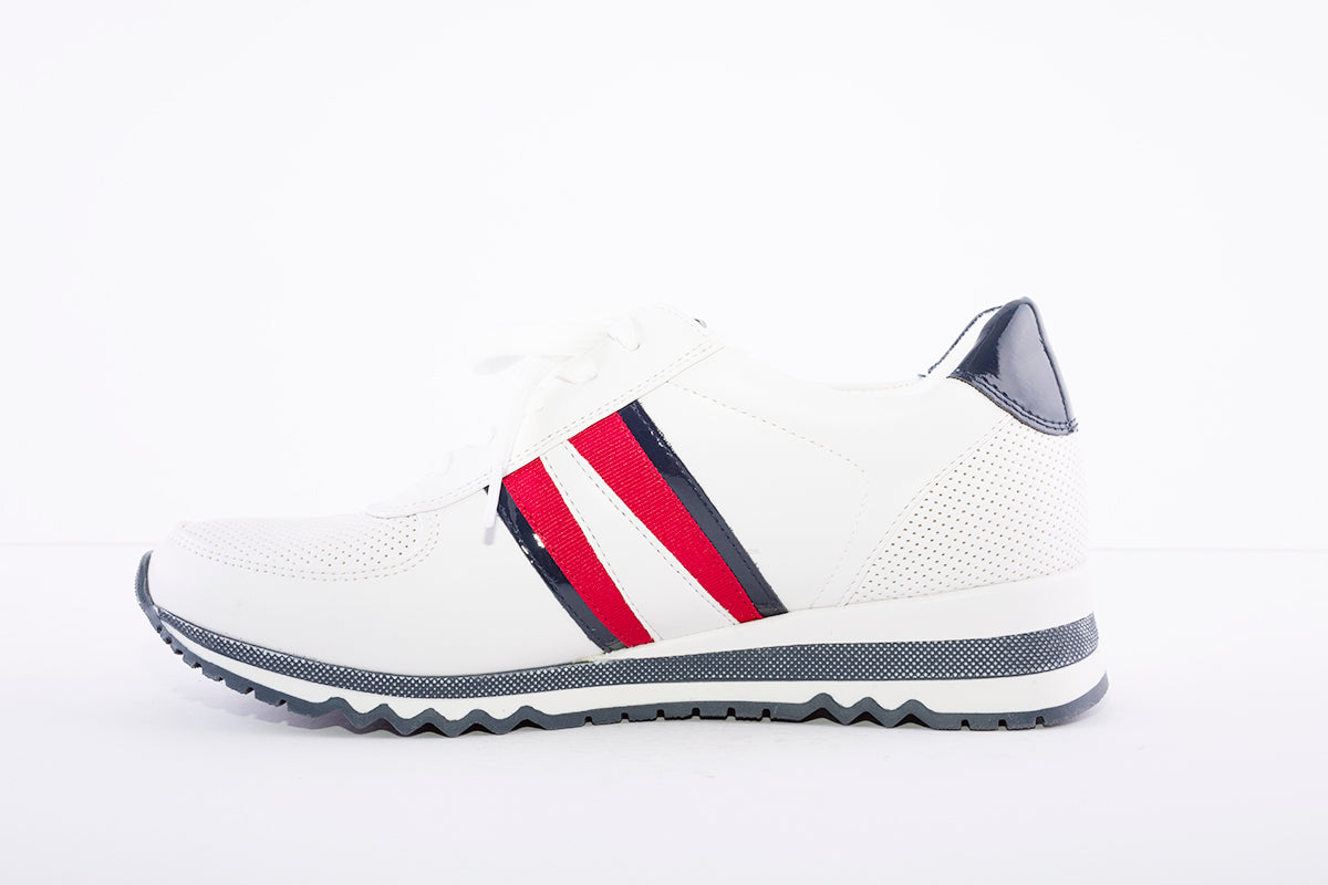 MARCO TOZZI - LACED FASHION TRAINER - WHITE COMBI