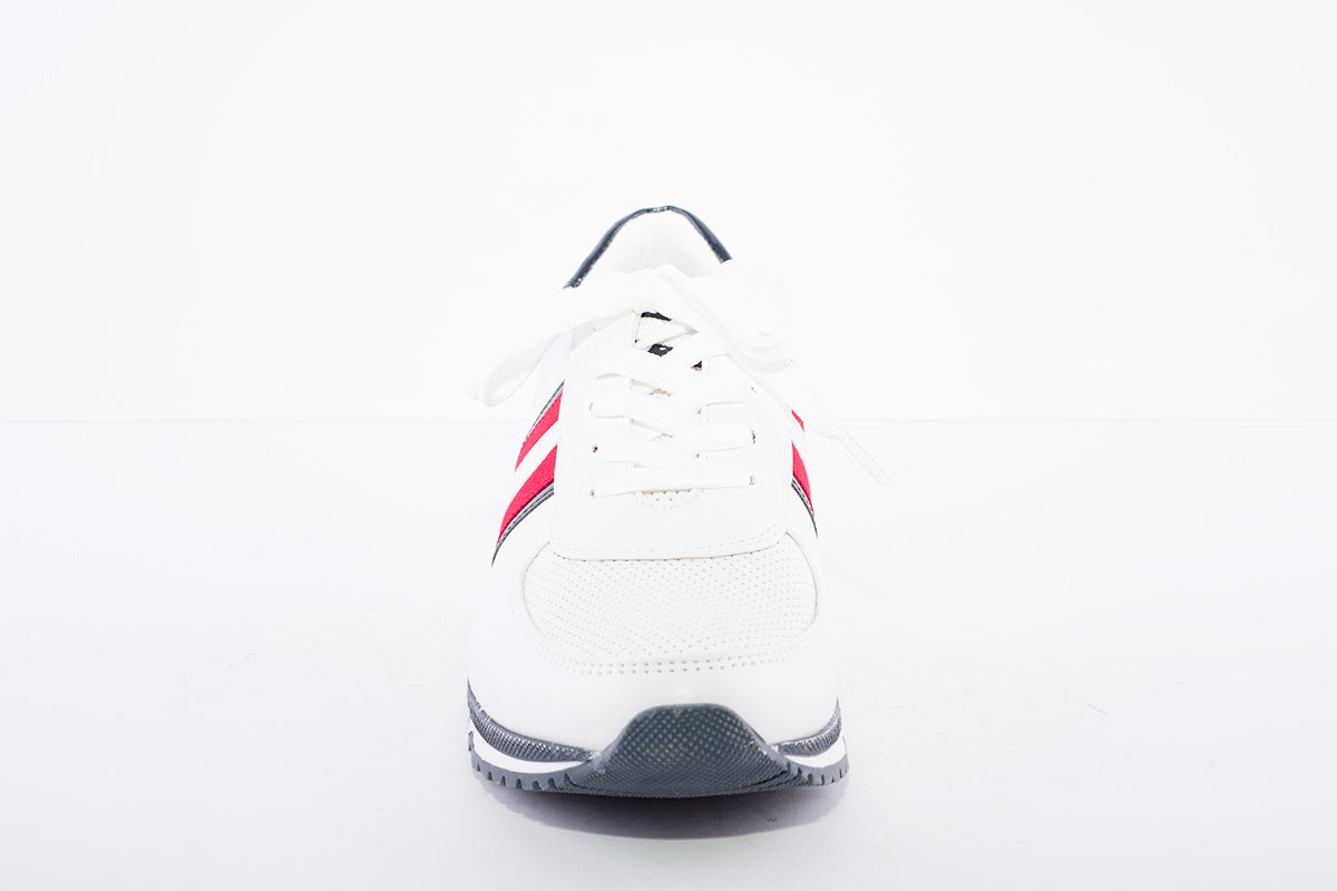 MARCO TOZZI - LACED FASHION TRAINER - WHITE COMBI