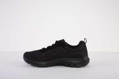 SKECHERS 149303  FLEX APPEAL 4.0 BRILLIANT VIEW LACED TRAINER - BLACK