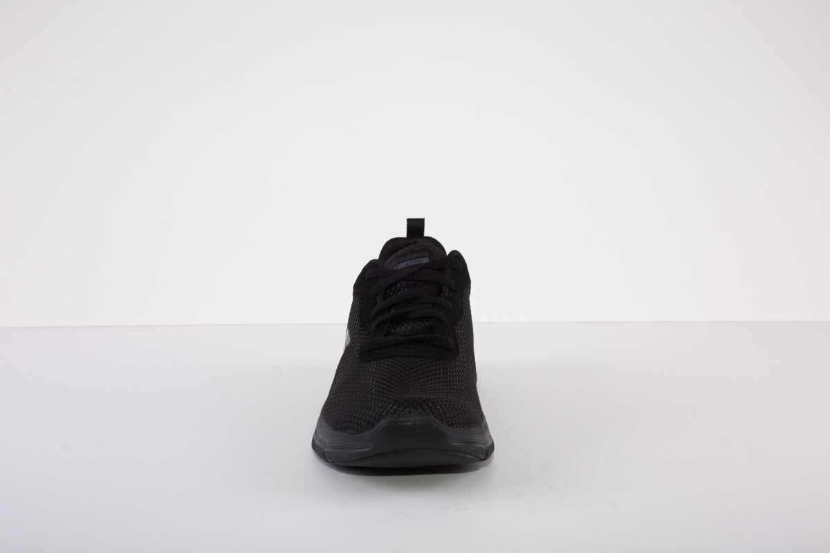 SKECHERS 149303  FLEX APPEAL 4.0 BRILLIANT VIEW LACED TRAINER - BLACK
