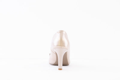 BIOECO - 6267 MEDIUM HEEL COURT SHOE - LIGHT GOLD