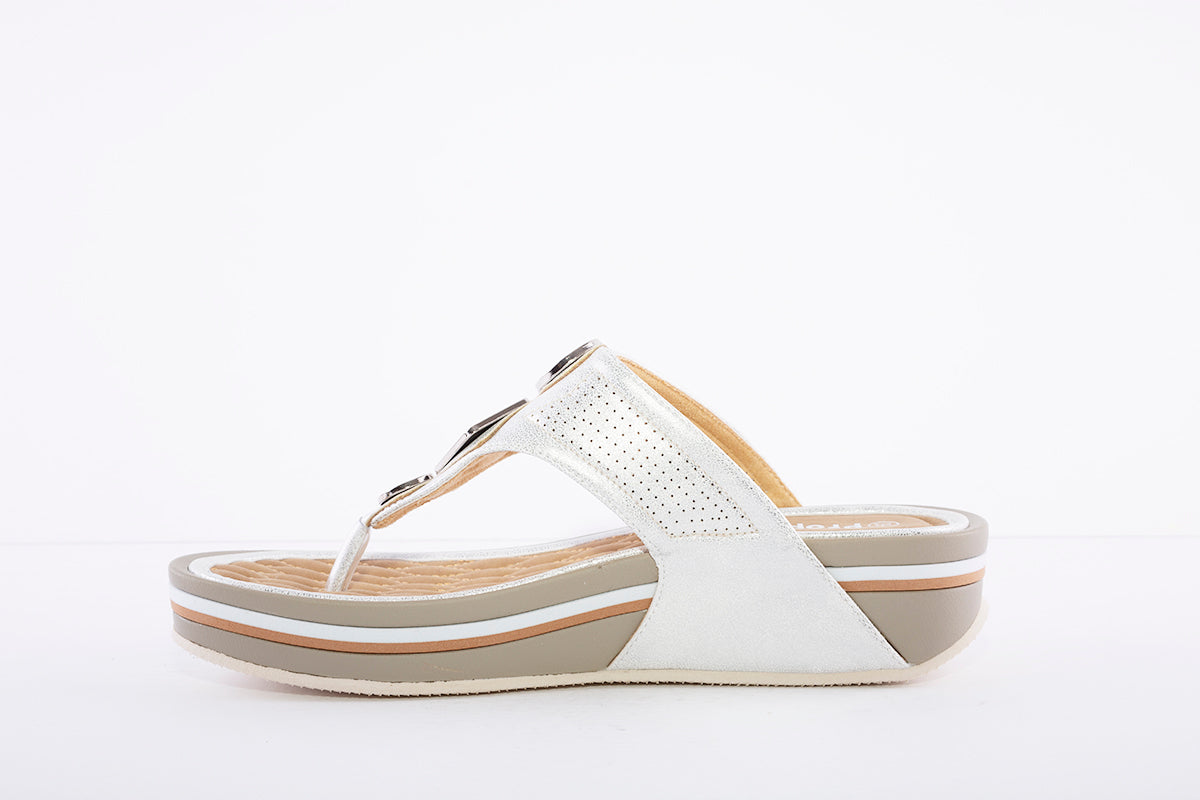 PROPET - WW1500 GLITTER TOE-POST MULE - SILVER