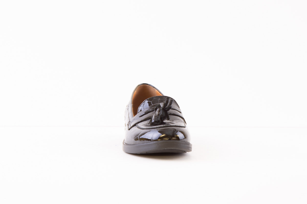 BIOECO 6146 FLAT LOAFER - BLACK PATENT