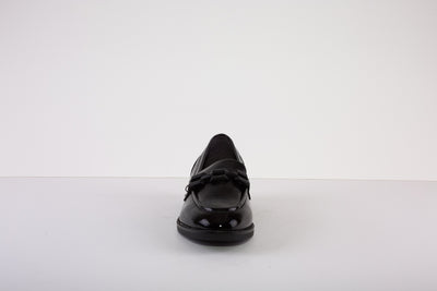 TAMARIS 24301-018 LOW HEEL SLIP-ON SHOE - BLACK PATENT