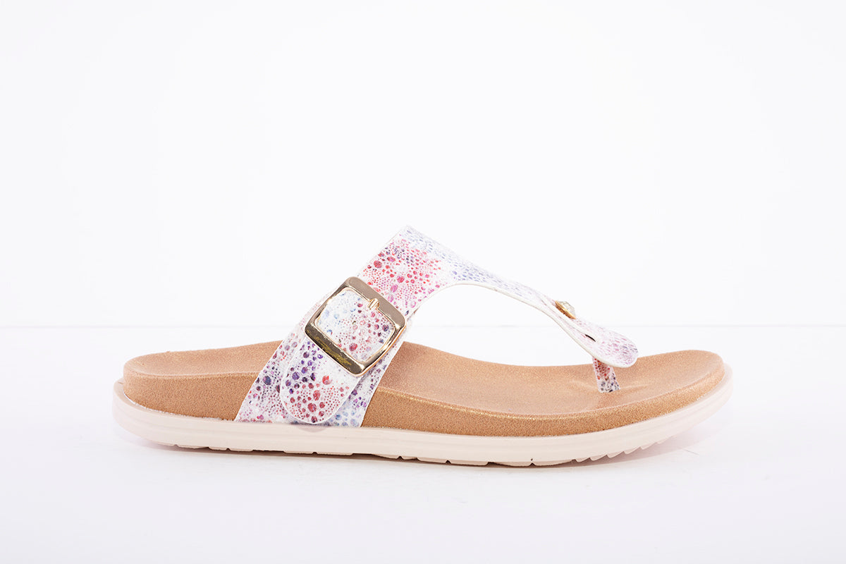 HEAVENLY FEET - Isabel White Multi Sandal