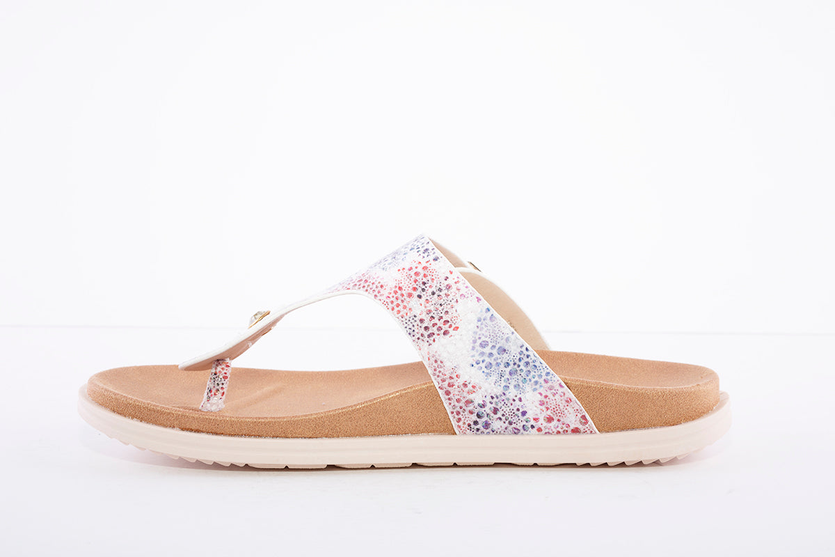 HEAVENLY FEET - Isabel White Multi Sandal
