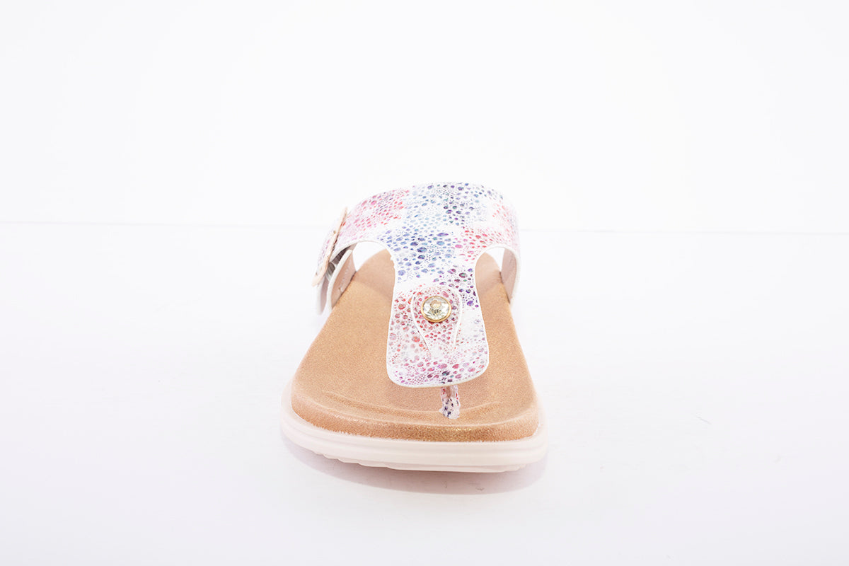 HEAVENLY FEET - Isabel White Multi Sandal