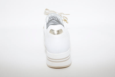 NeroGiardini - Platform Wedge Laced Sneakers - White