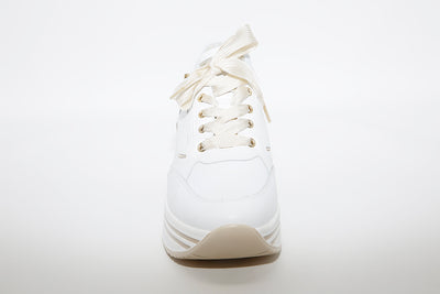 NeroGiardini - Platform Wedge Laced Sneakers - White