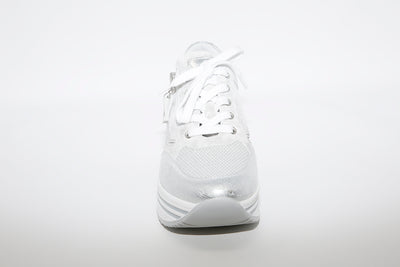 NeroGiardini - Platform Leather Sneakers - Silver