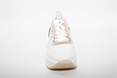 NeroGiardini - Platform Leather Sneakers - White/Rose Gold