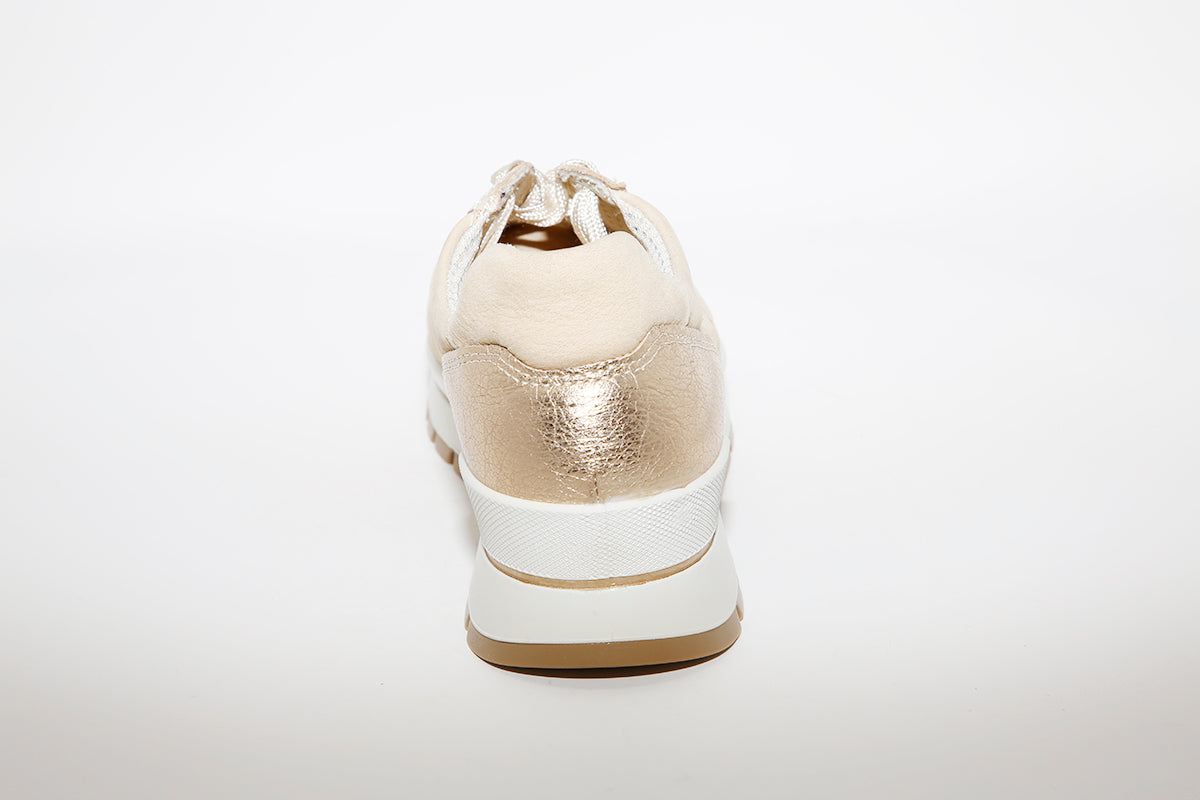 IMAC - LACED FLATFORM TRAINER - BEIGE