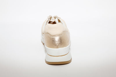 IMAC - LACED FLATFORM TRAINER - BEIGE