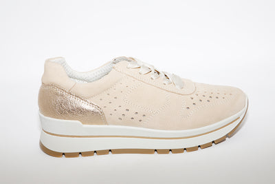 IMAC - LACED FLATFORM TRAINER - BEIGE
