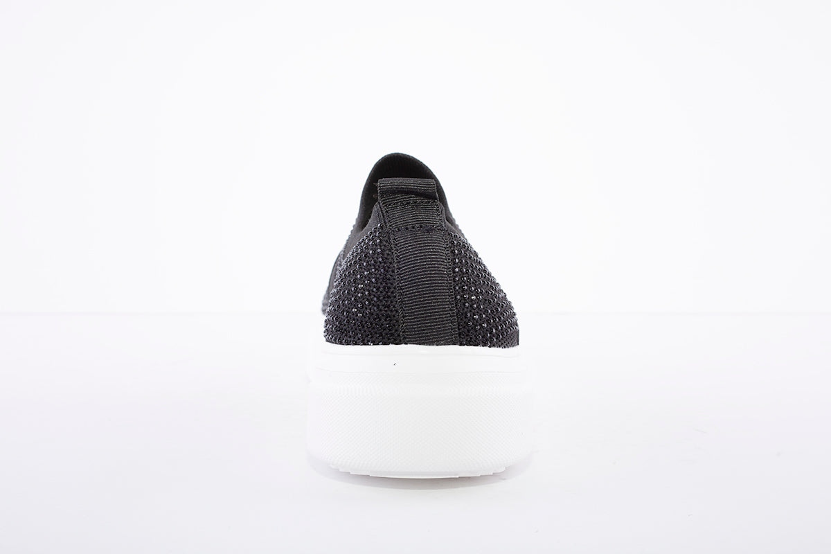 HEAVENLY FEET - Diamond Black Slip On Shoe