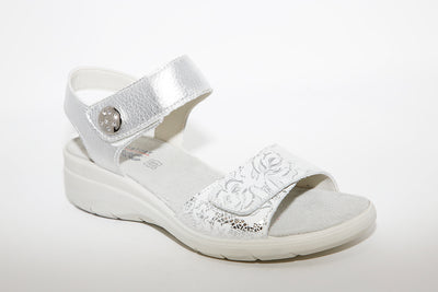 IMAC - LOW WEDGE COMFORT SANDAL - SILVER